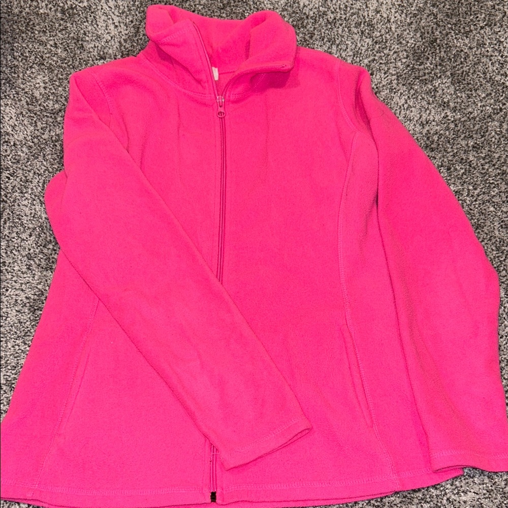 Old Navy Vibrant Pink Zip-Up Fleece Jacket